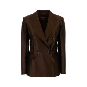 Mm Studio Women Chocolate Taffeta Peccati Blazer
